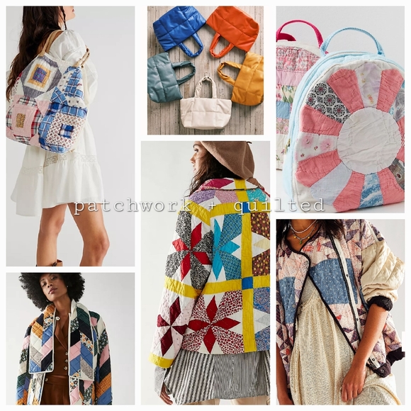 Vintage Handmade quilted patchwork handbag - reversable, unique design - Picture 9 of 9